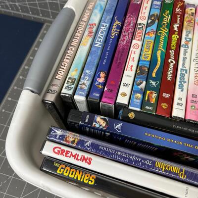 Tub Full of Children's DVD Mostly new Sealed Items 