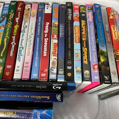 Tub Full of Children's DVD Mostly new Sealed Items 