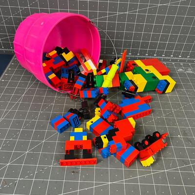 Basket of LARGE Legos (Younger Child Style) 