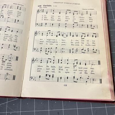 Christian Science Hymnal Antique Song Book 