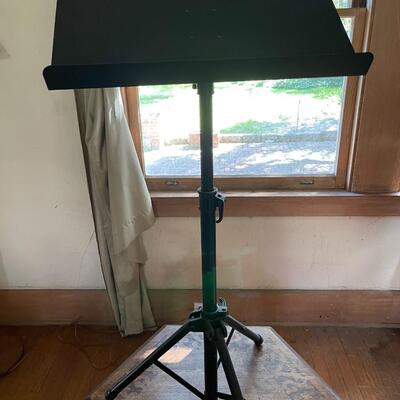 Lot 190 Black Metal Music Stand Adjustable