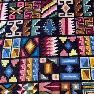 Lot 199 Ethnic Design Geometric Weaving Bright Colors 42x57