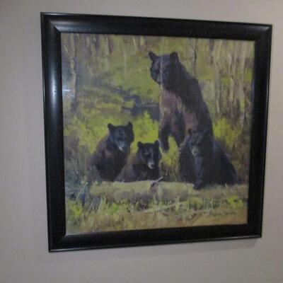 Bear Family- Wall Art- Framed Under Glass