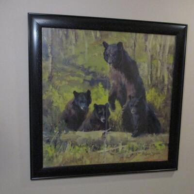 Bear Family- Wall Art- Framed Under Glass