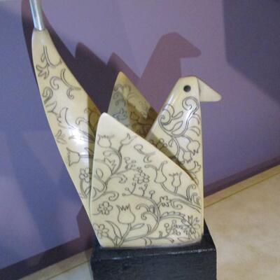 Origami Bird Themed Table Top Lamp with Shade