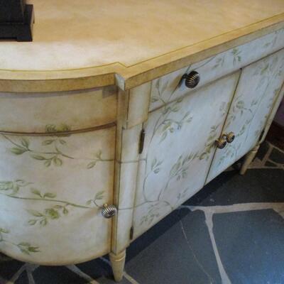Lovely Storage Cabinet/Sideboard with Leaf and Branch Pattern (No Contents)