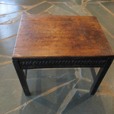 Rustic/Industrial Style Two-Tone Side Table