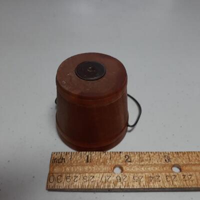 Small 2 in. wooden bucket