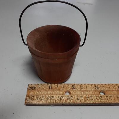 Small 2 in. wooden bucket