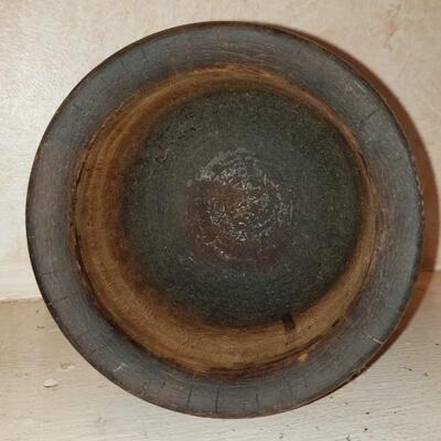 Large Antique wood mortar and pestle