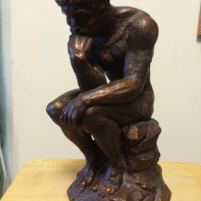 Thinker Bronze coated statue