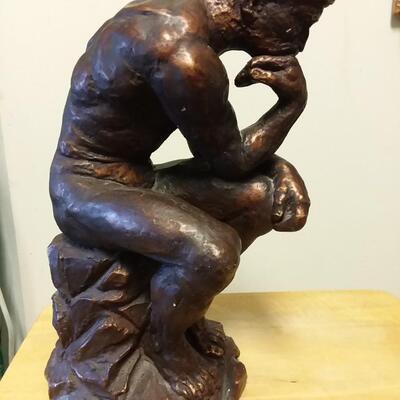 Thinker Bronze coated statue