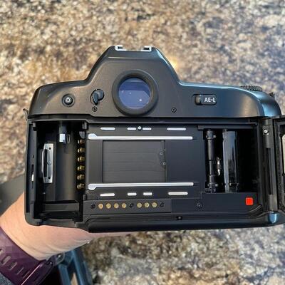 35 MM Nikon N90S Camera with two lenses, 28-70mm and 70-210mm, plus external flash SB-26 and carrying bag