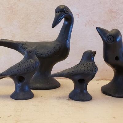 Collection of ceramic birds made in Mexico
