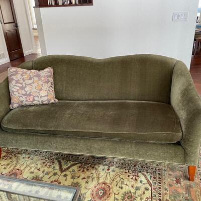 Sage Green Velvet Sofa