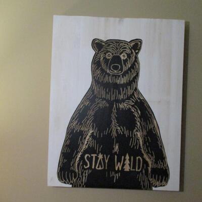 'Stay Wild' Bear Themed Wall Art