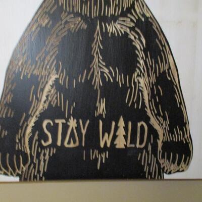 'Stay Wild' Bear Themed Wall Art