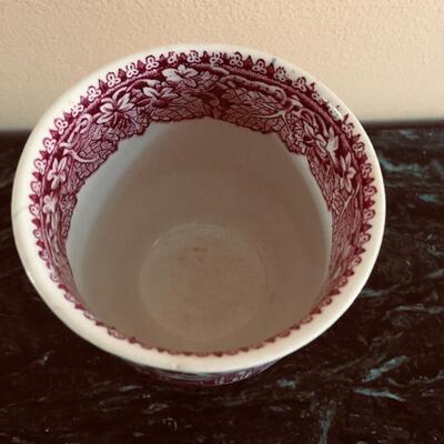 Vintage England Masonâ€™s Vista red transferware