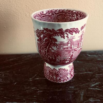 Vintage England Masonâ€™s Vista red transferware