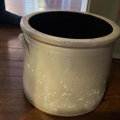 Slip Decorated pottery crock