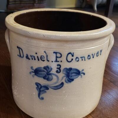 Slip Decorated pottery crock