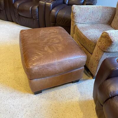 Leather Ottoman