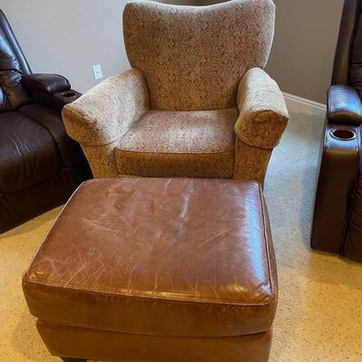 Leather Ottoman