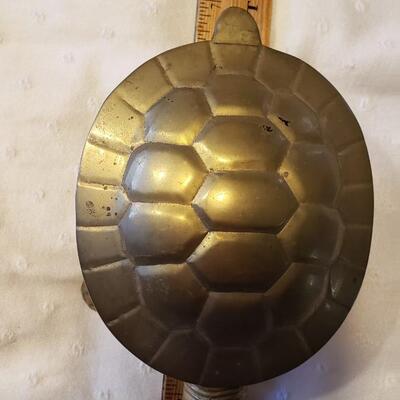 Vintage brass Turtle box with hinged lid