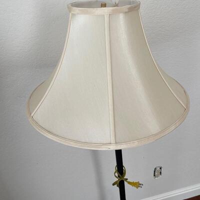 Black Metal Floor Lamp with ivory shade