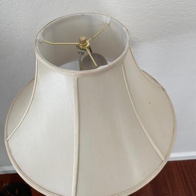 Black Metal Floor Lamp with ivory shade