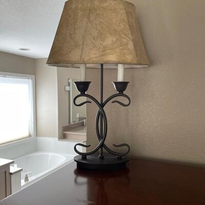 Desk Lamp with antiqued shade