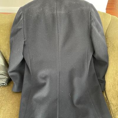 Men's M/L Black Leather Jacket, wool coat and Tommy Bahama Shirts