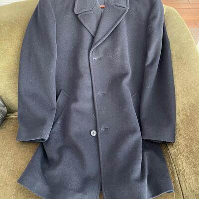 Men's M/L Black Leather Jacket, wool coat and Tommy Bahama Shirts