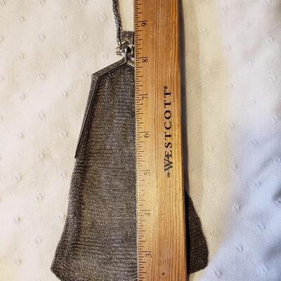 Whiting & Davis sterling silver chain purse