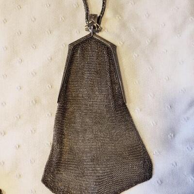 Whiting & Davis sterling silver chain purse