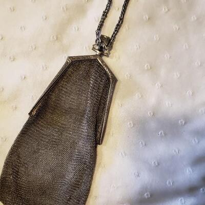 Whiting & Davis sterling silver chain purse