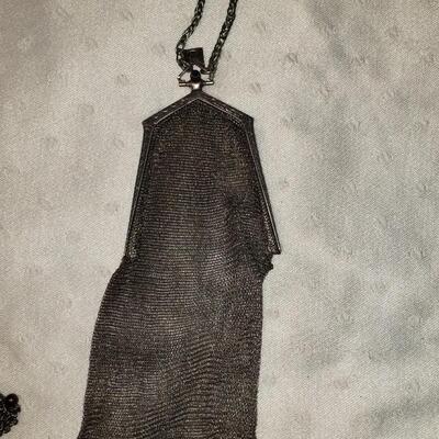Whiting & Davis sterling silver chain purse