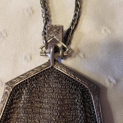 Whiting & Davis sterling silver chain purse
