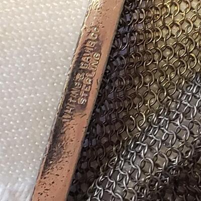 Whiting & Davis sterling silver chain purse