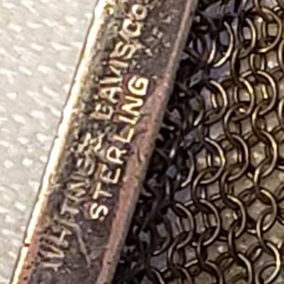 Whiting & Davis sterling silver chain purse