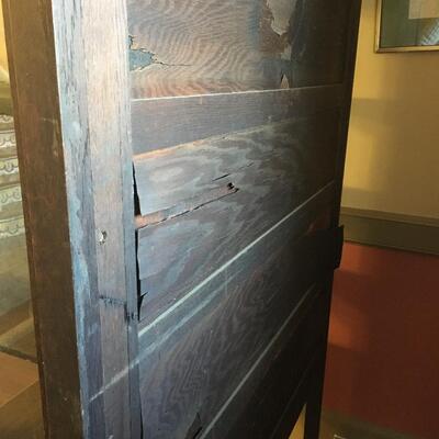 Antique display case with shelves