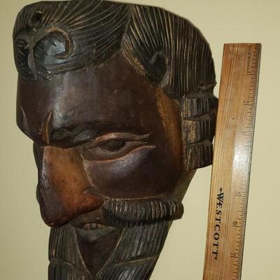 Vintage carved face mask #4