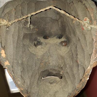 Vintage carved face mask #4