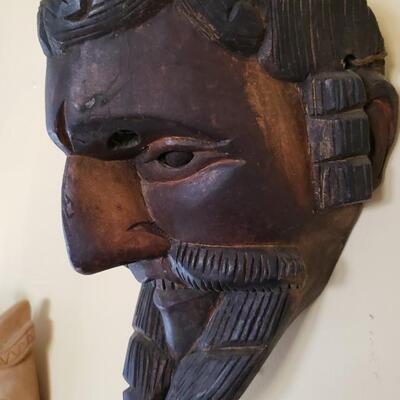 Vintage carved face mask #4
