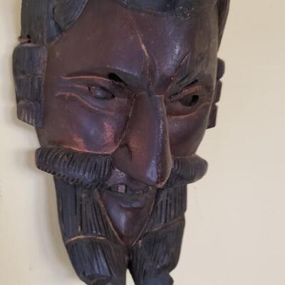 Vintage carved face mask #4