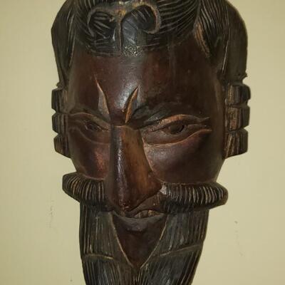 Vintage carved face mask #4
