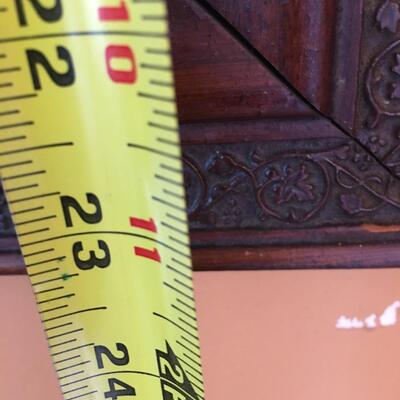 Carved wood wall mirror