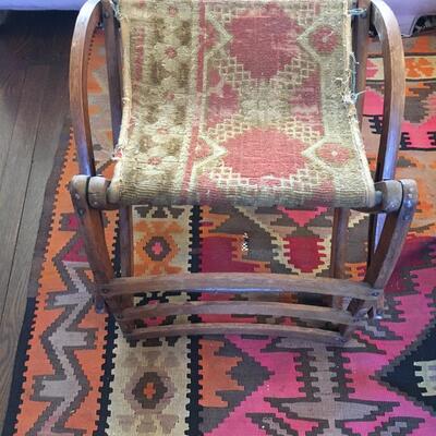 Antique folding luggage rack/bench