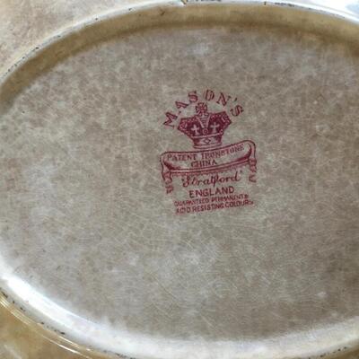 Masons transferware bowl with handles