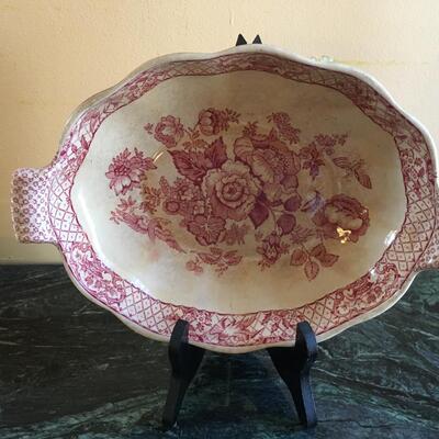 Masons transferware bowl with handles